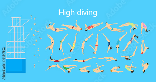 High diving set.