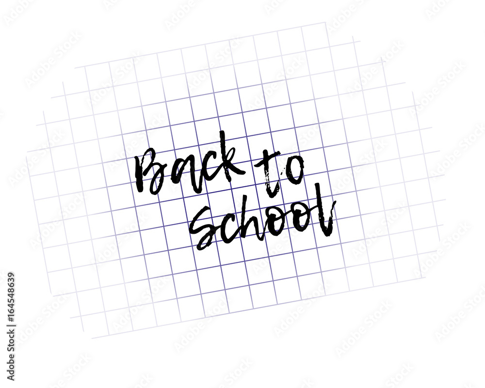 Blurred exercise book. Design template Back to School. Vector