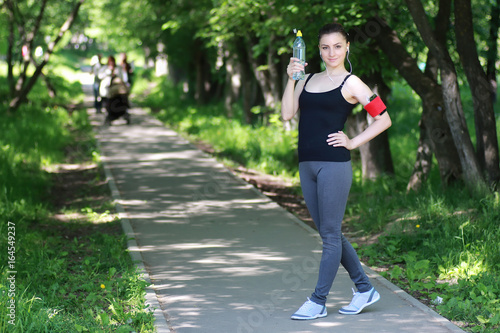 woman drink water sport
