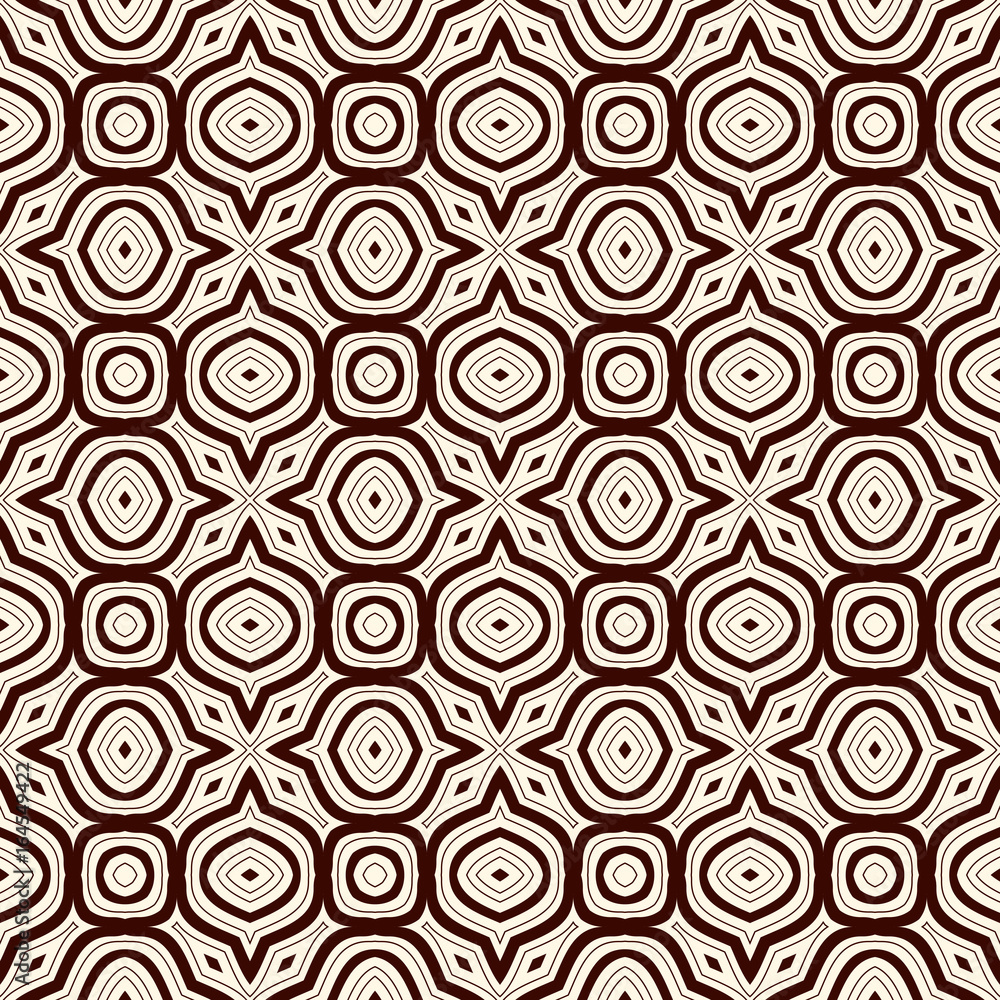 Outline ethnic abstract background. Seamless pattern with symmetric geometric ornament. Vector illustration Outline ethnic abstract background. Seamless pattern with symmetric geometric ornament. Vector illustration
