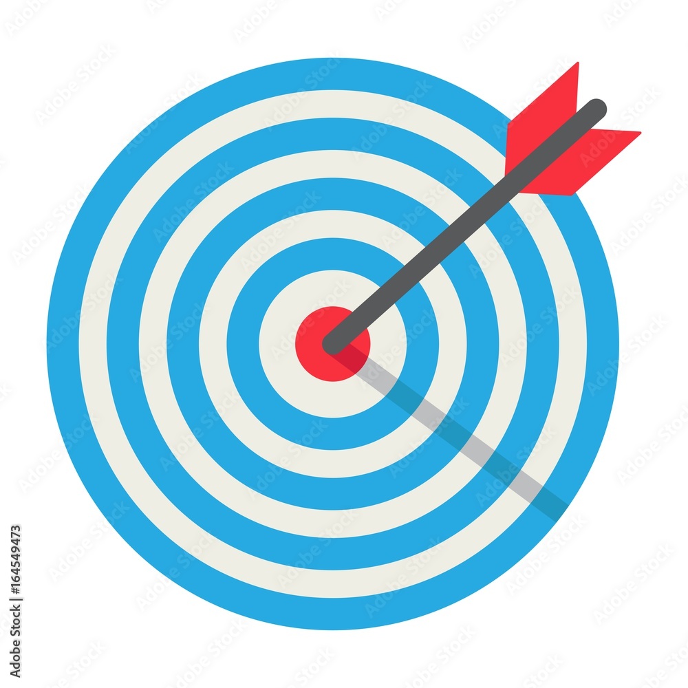 Target flat icon, business and dartboard, vector graphics, a coloful solid pattern on a white background, eps 10. Target flat icon, business and dartboard, vector graphics, a coloful solid pattern on a white background, eps 10.