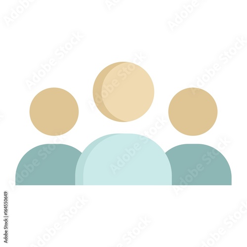 Team flat icon, business and group, vector graphics, a colorful solid pattern on a white background, eps 10.