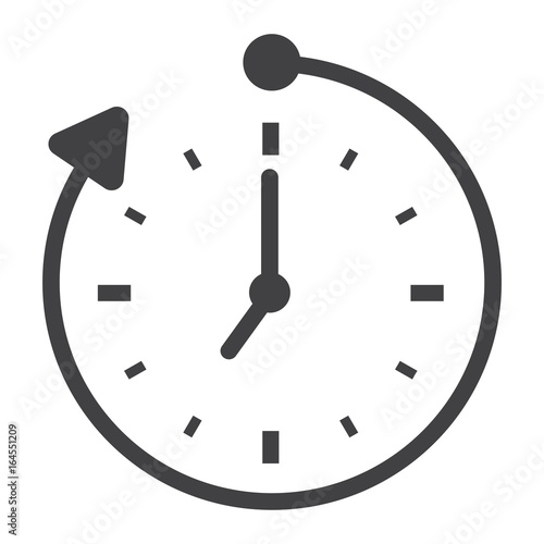 Overtime solid icon, business and clock, vector graphics, a glyph pattern on a white background, eps 10.