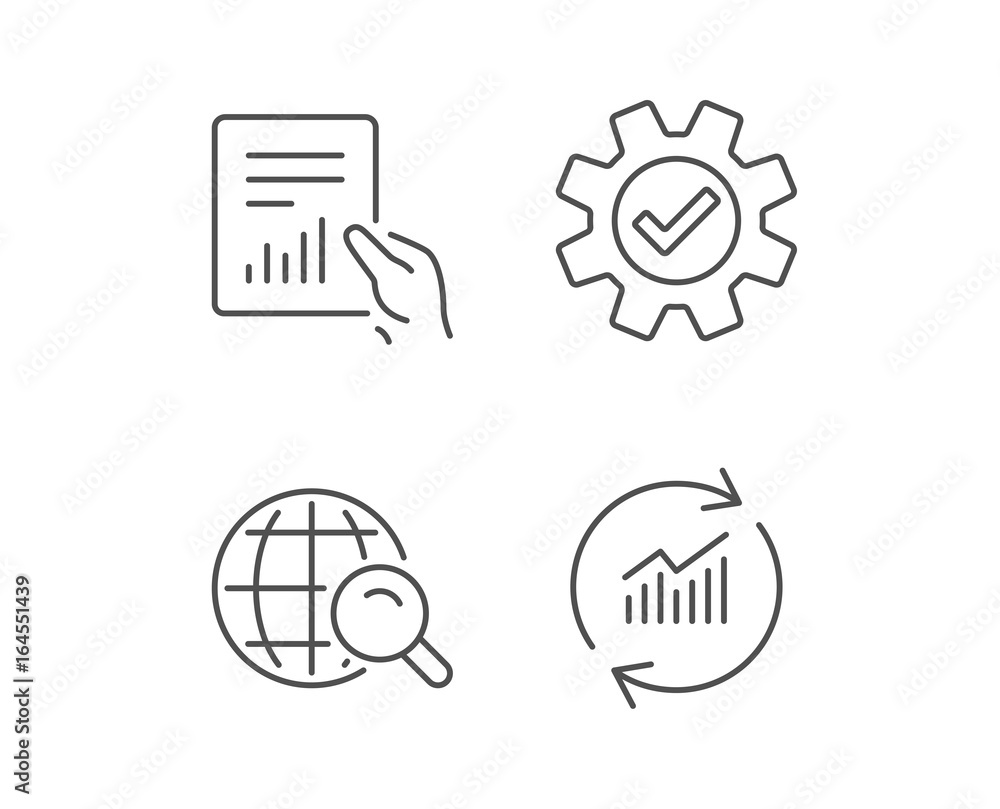 Analysis, Statistics line icons. Chart, Report and Internet search signs. Data and Presentation symbols. Quality design elements. Editable stroke. Vector Analysis, Statistics line icons. Chart, Report and Internet search signs. Data and Presentation symbols. Quality design elements. Editable stroke. Vector