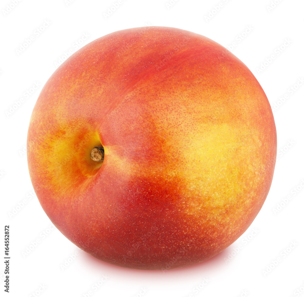 Fresh Ripe Nectarine Isolated on White Background Fresh Ripe Nectarine Isolated on White Background