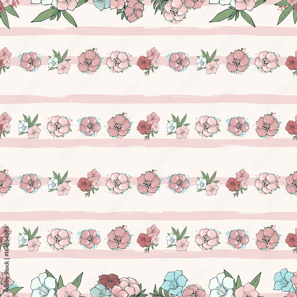 Exotic colorful flowers set Exotic colorful flowers set