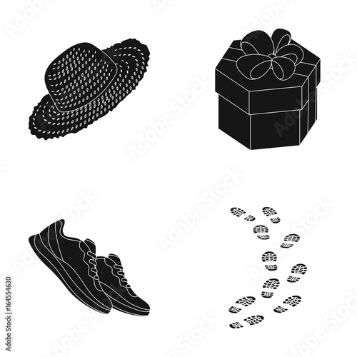clothing, gift and other web icon in black style.sport, offense icons in set collection.