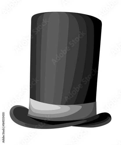 black gentleman hat cylinder hat vector illustration Web site page and mobile app design vector element