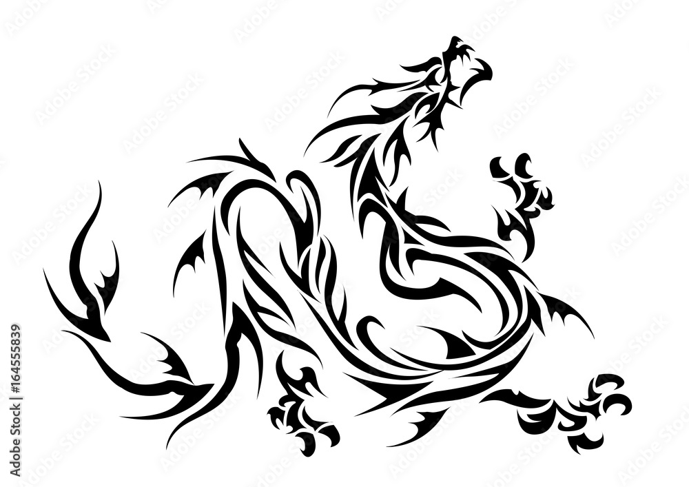 Fototapeta premium tribal dragon