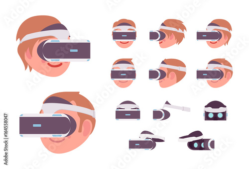 VR headset white helmet