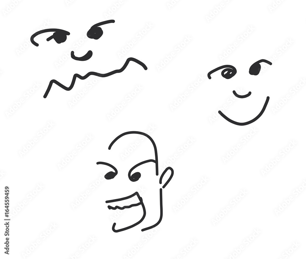 gezeichnete Gesichter