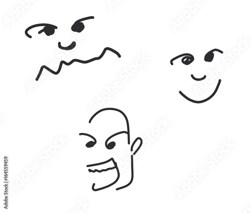 gezeichnete Gesichter