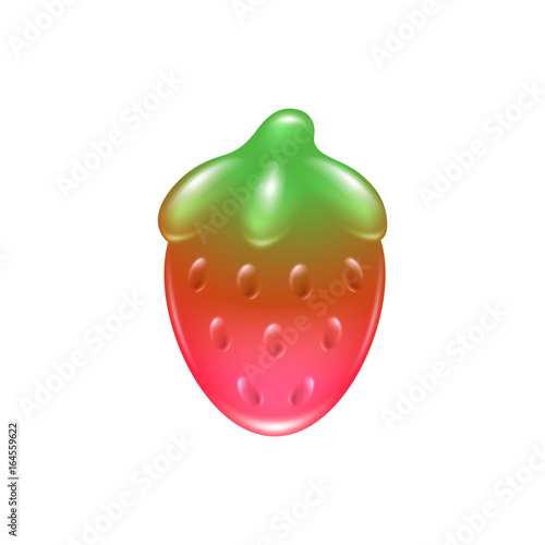 Strawberry jelly candy icon.