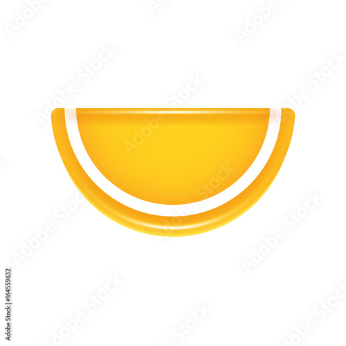 Orange slice jelly candy icon.