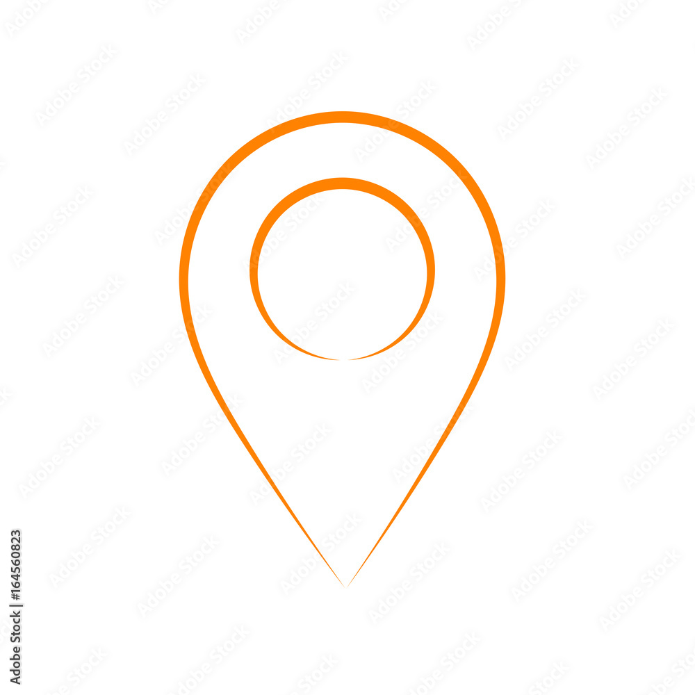 Red map pointer icon vector logo illustration Red map pointer icon vector logo illustration