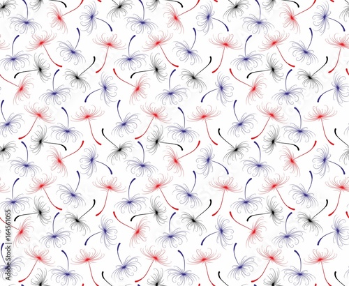 Background with dandelion seeds.