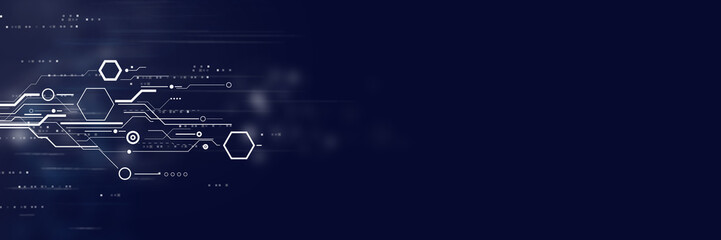 Digital technology and science background.