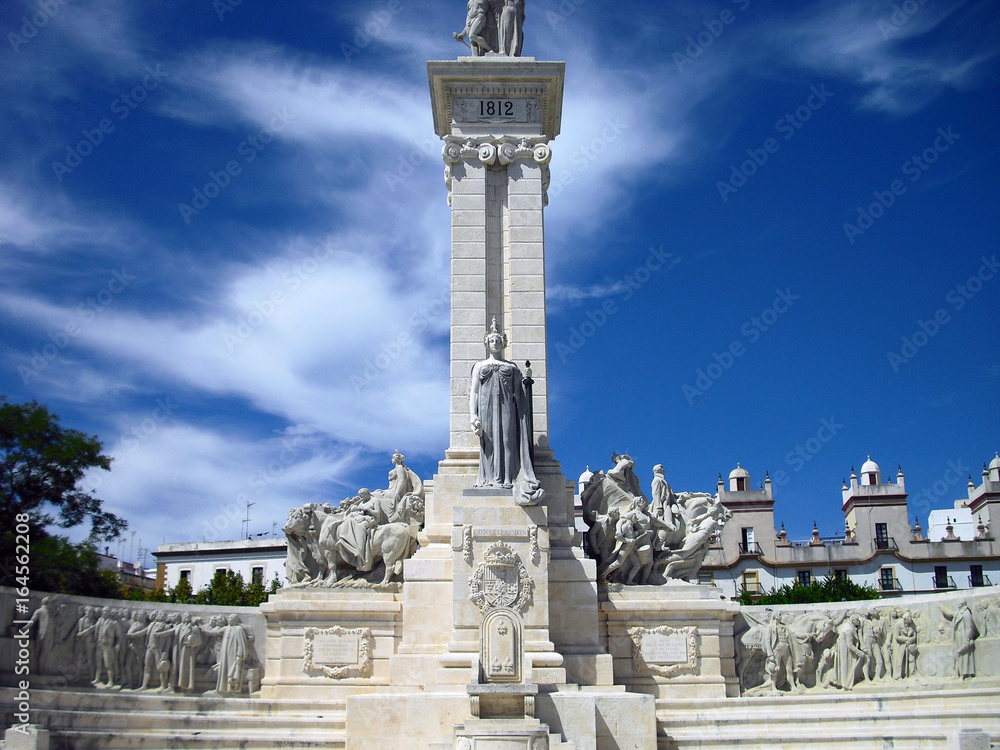 Cadiz (Spain). Monument to the Constitution of 1812 in the city of Cadiz