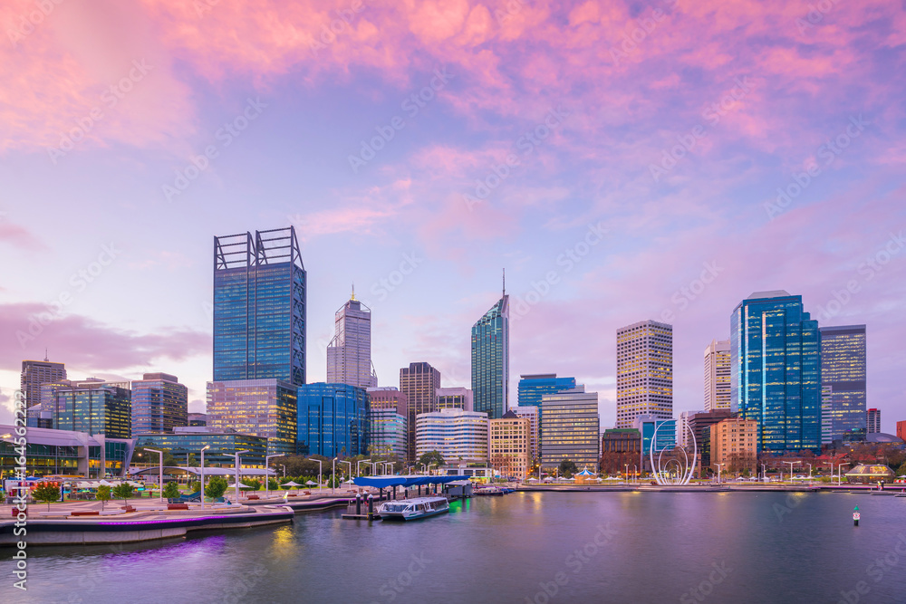 Obraz premium Downtown Perth skyline in Australia