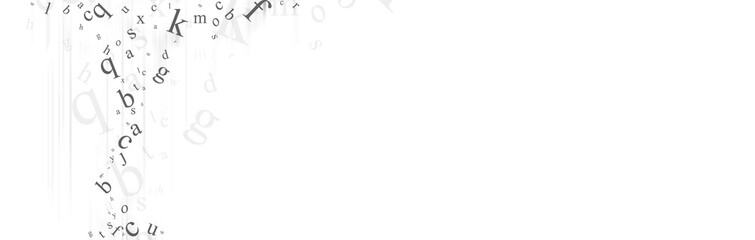 Abstract background with letters.