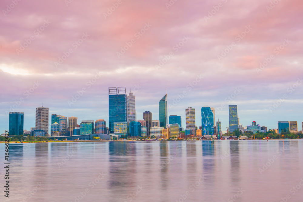Downtown Perth skyline in Australia