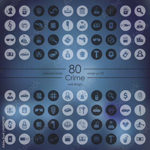 Set of crime icons