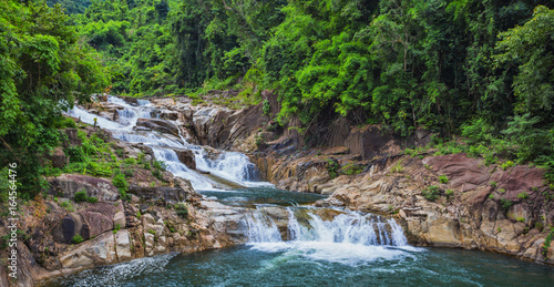 surroundings Yang Bay waterfall in Vietnam