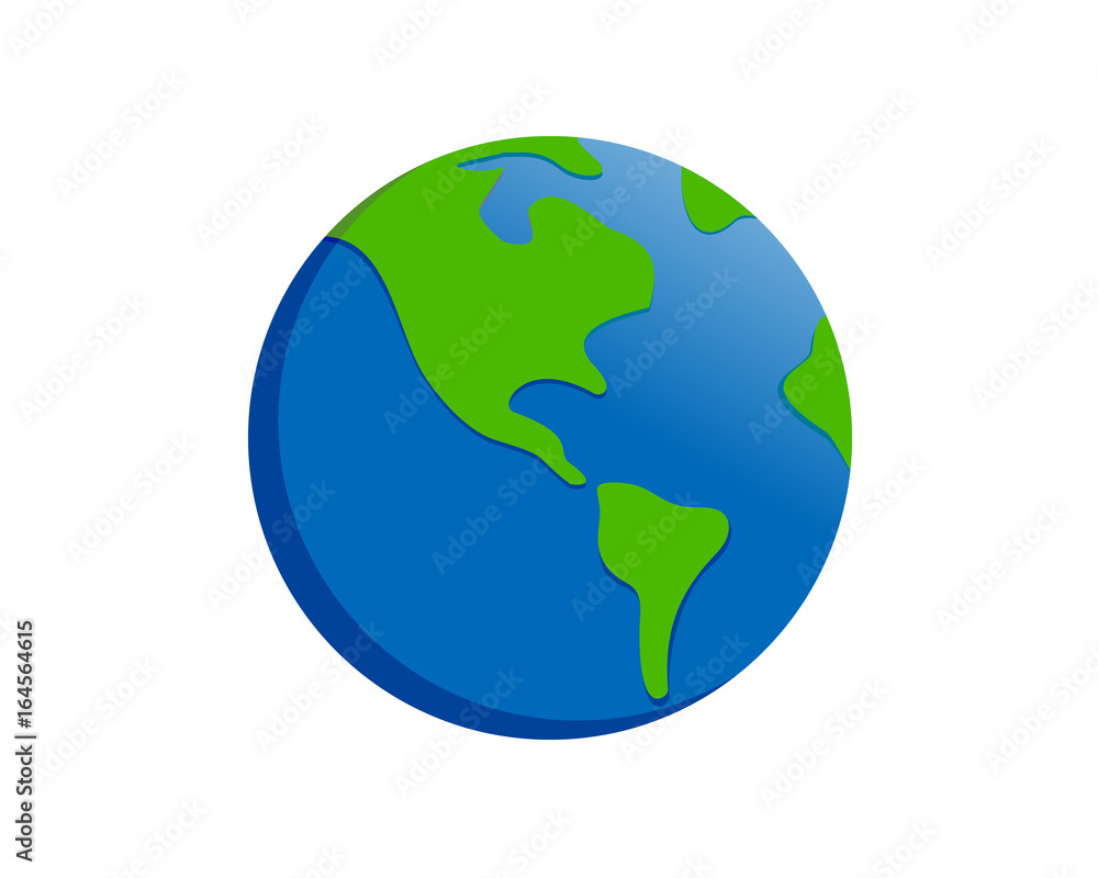 Fototapeta premium Earth Cartoon Icon