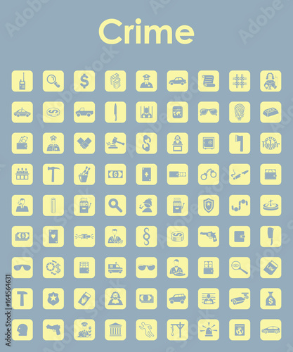 Set of crime simple icons