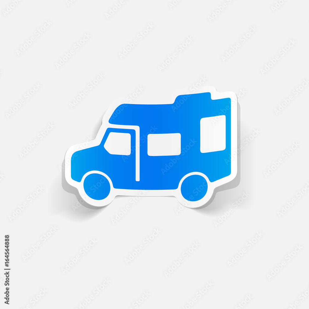 Fototapeta premium realistic design element: motorhome