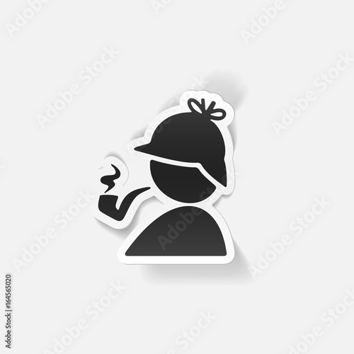 realistic design element. detective