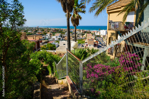 View of apartments in Cullera, Spain
