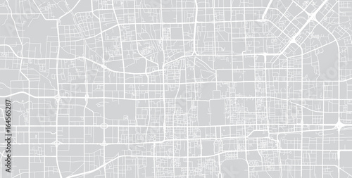 Vector city map of Beijing, China