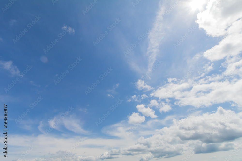 Clear blue sky background with white clouds. Clear blue sky background with white clouds.