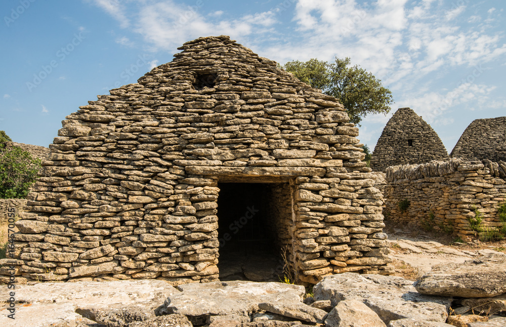Naklejka premium Historic village des Bories near Gordes, Provence region of France
