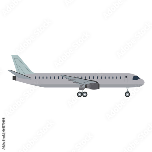 airplane side view travel passenger commercial photo