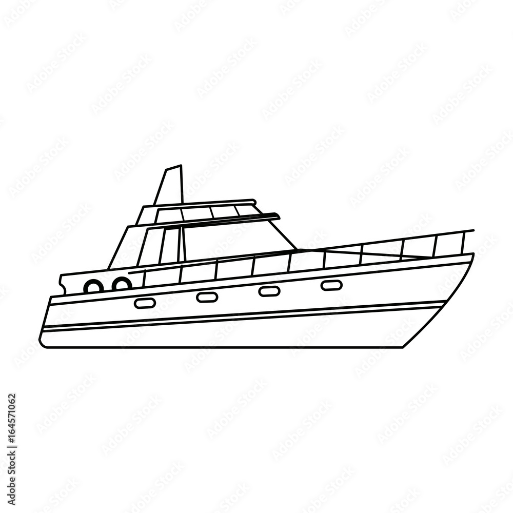 Obraz premium boat tourist yacht to travel by sea transport