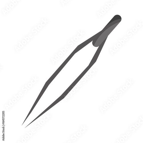 Medical tweezer isolated