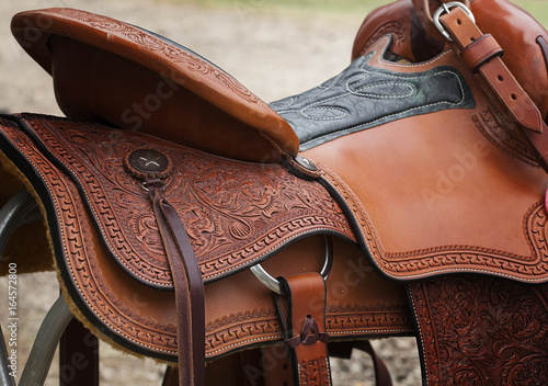 Tooled Western Stock Saddle