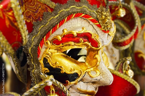 venetian mask close up - italian carnival tradition
