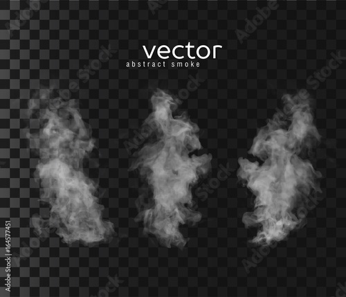 Obraz na płótnie Vector illustration of smoky shapes.