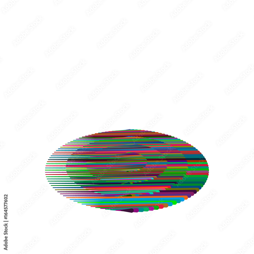 Circle from beams. Isolated on white background. Vector colorful illustration. Circle from beams. Isolated on white background. Vector colorful illustration.