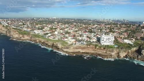 Wallpaper Mural Drone panning shot of Sydney coastline Torontodigital.ca