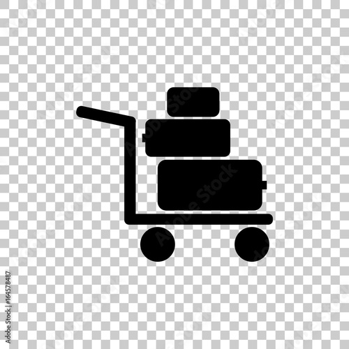 Vector icon shows the presence of porters.  Vector icon illustration.
