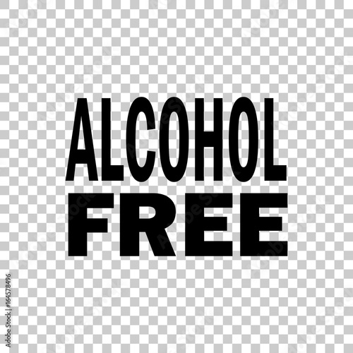 Alcohol free. Vector icon illustration.