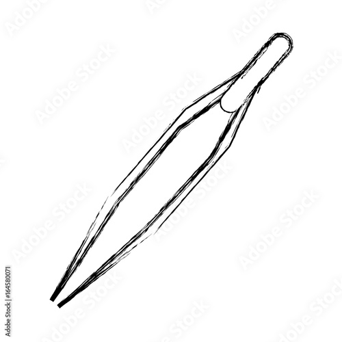 Medical tweezer isolated