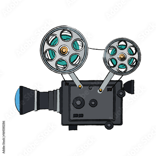 high detailed vintage film projector cinema icon