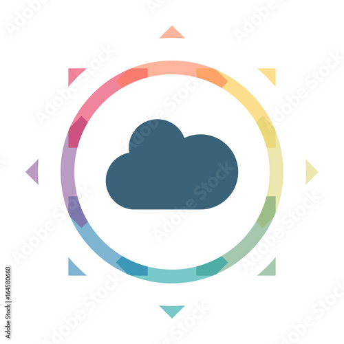 buntes Symbol - Wolke