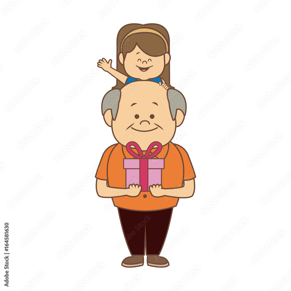 grandfather and girl holding hands together fun grandfather and girl holding hands together fun
