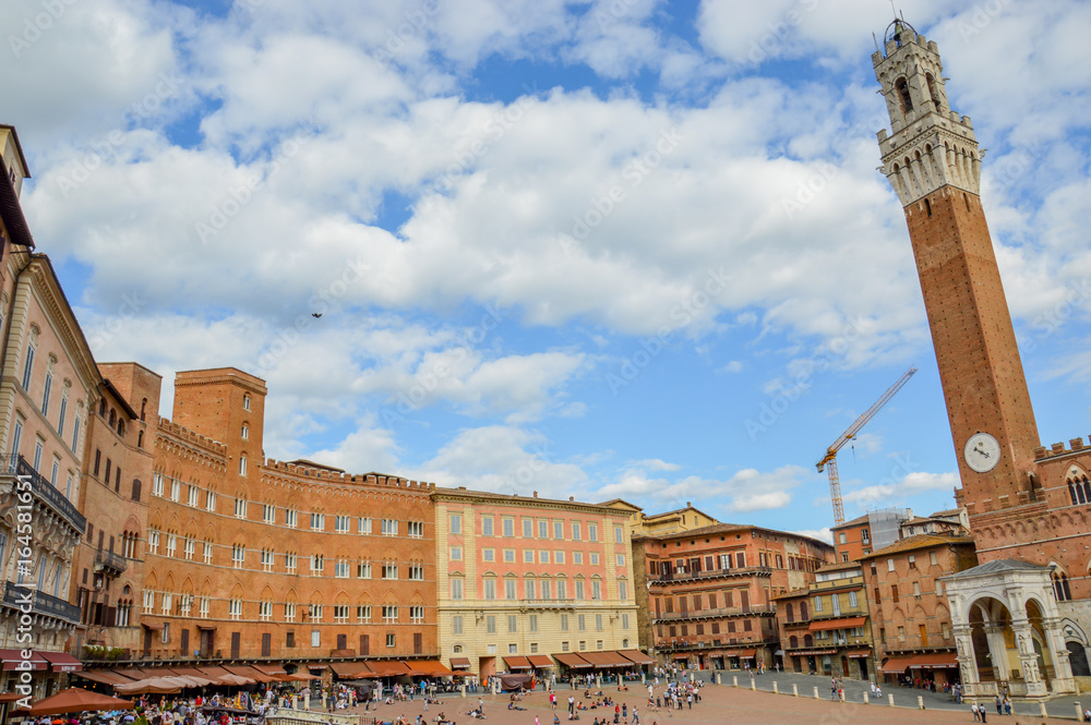 Panorama of the city of Siena, medieval jewel in Tuscany